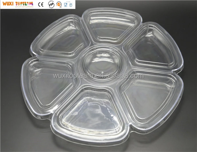 Пластиковый лоток для домашних животных, 16 дюймов, пластиковый лоток на 7 отсеков, лоток для конфет с отсеками для вечеринки