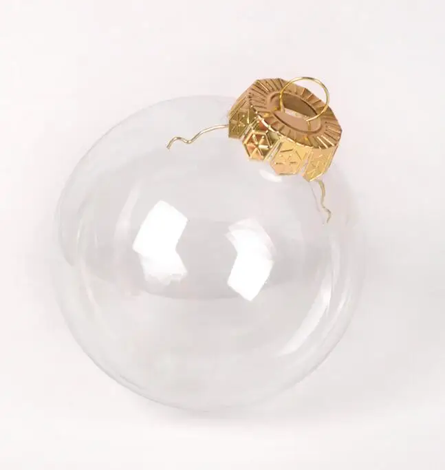 
Hot Selling Clear Christmas Plastic Bauble 10cm for hanging 