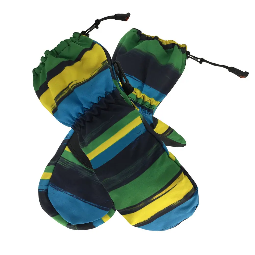 Fashion Colorful Pattern Custom Printed Kids Ski Mitten Gloves