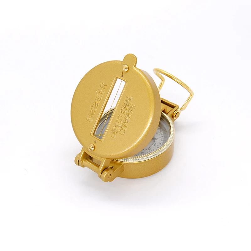 ZINC ALLOY liquid filled magnetic tactical lensatic compass sighting compass survival accessories