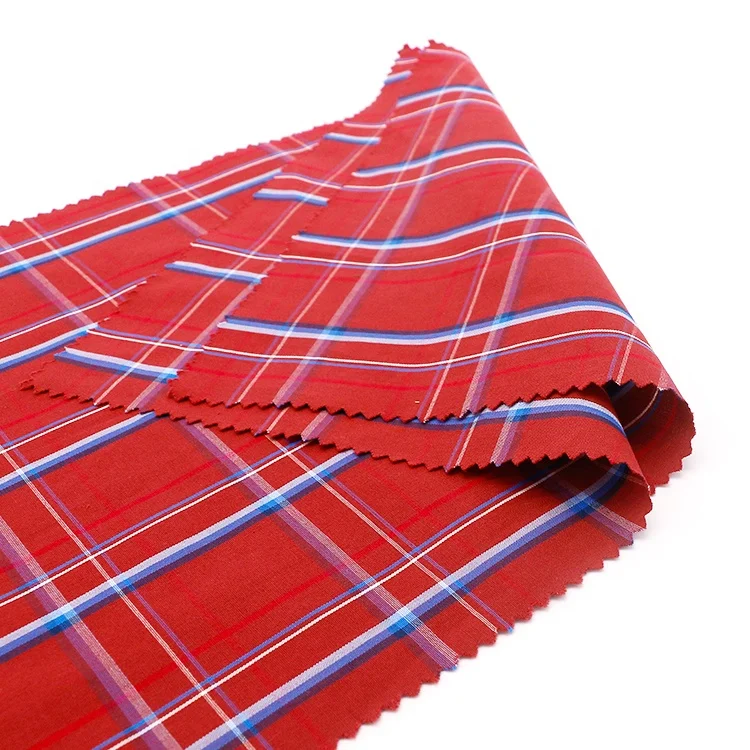 Customized Low Price 100% cotton yarn dyed woven shirting fabric