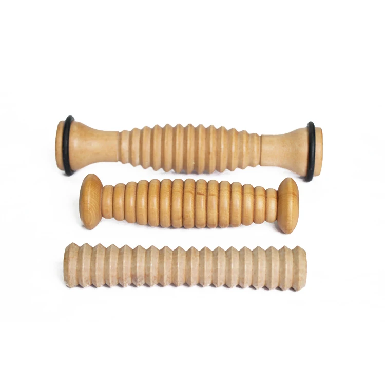 Factory wholesale Wood rolling massager for foot