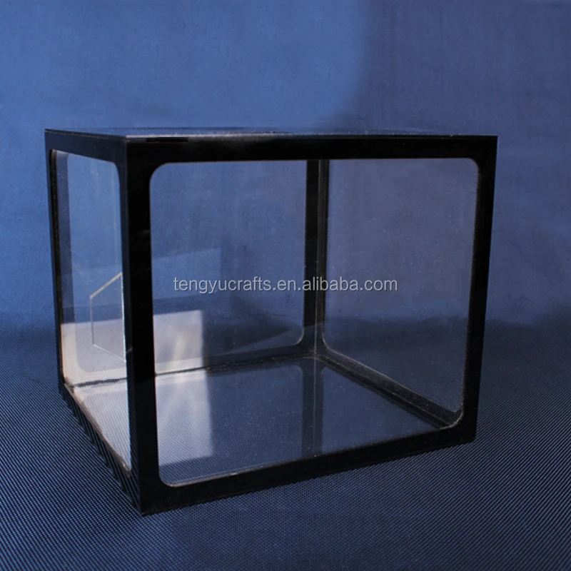 
custom transparent shining acrylic products display stand with 4 sides 