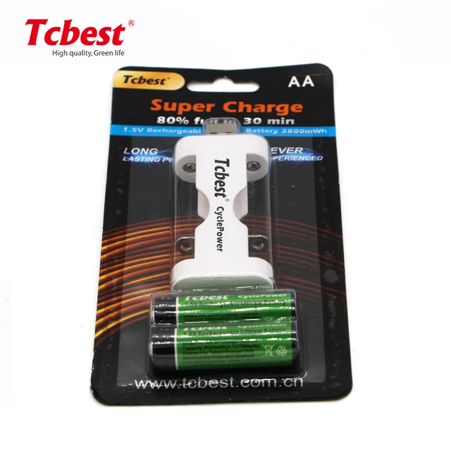 Лучший выбор USB перезаряжаемая батарея литиевая AA/AAA 1,5 В батарея с той же функцией для щелочи 1,5 в
