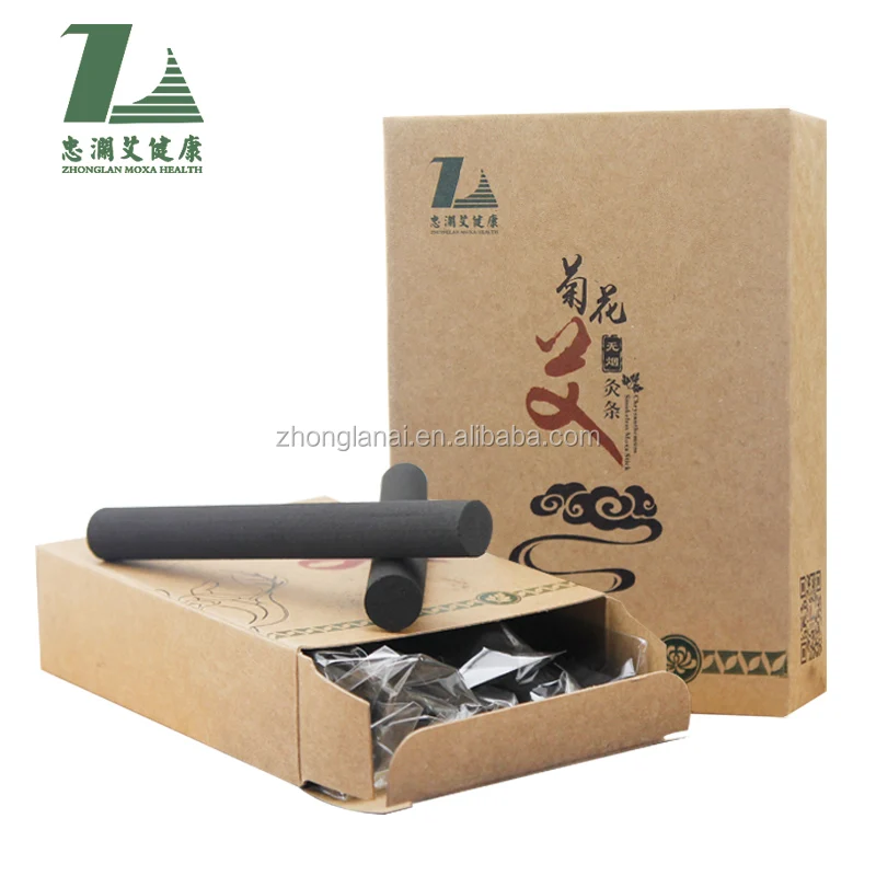 
14mm*120mm Artemisia Original Pure High Penetration Chrysanthemum Smokeless Moxibustion Sticks Moxa For Pain Treatment 