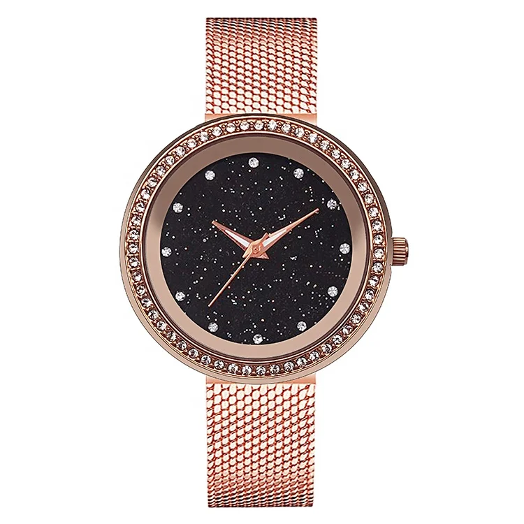 OEM Brand Watches geneva quartz watch low price wholesale china supplier bloom flower starry night dial women watch