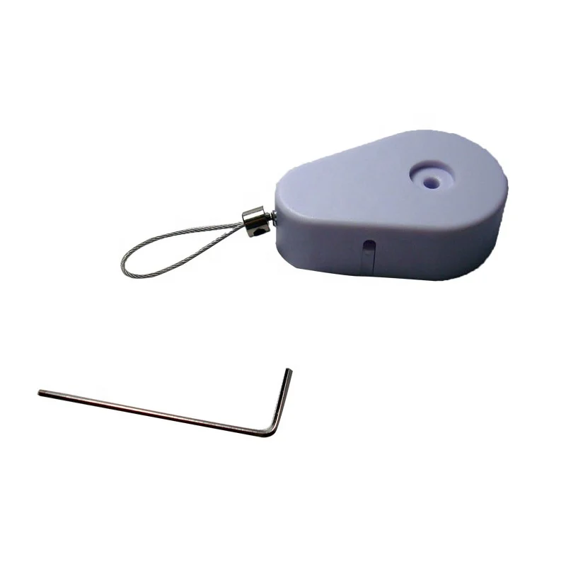 Anti-theft Pull Box Tear Drop Shape with Metal Retractable Metal Security Tether