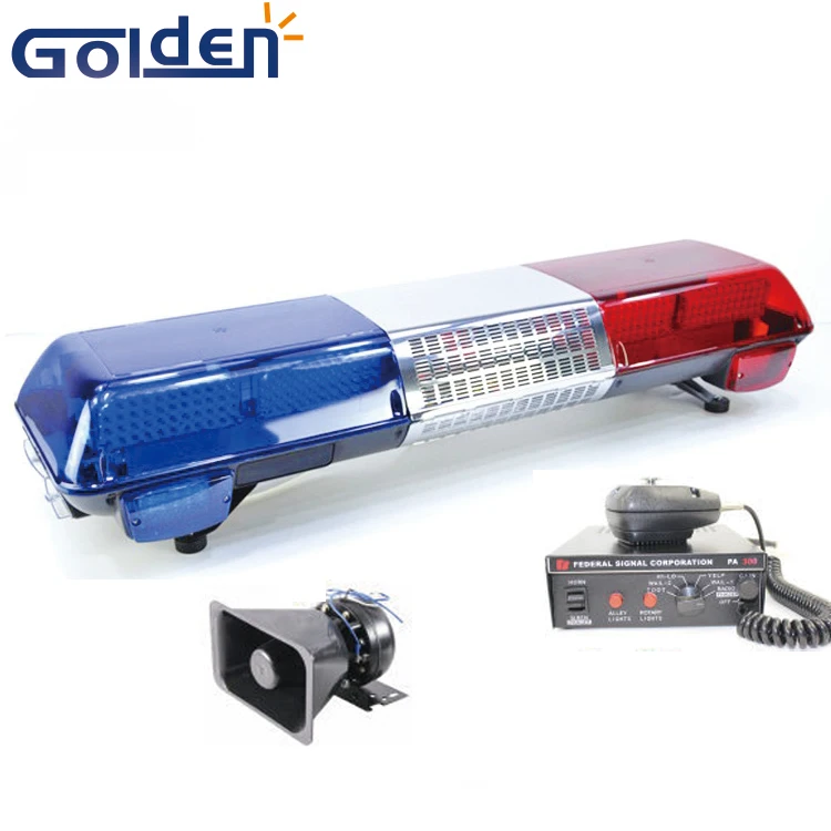 OEM LED strobe flashing military police patrol car roof streethawk lightbar with speakers