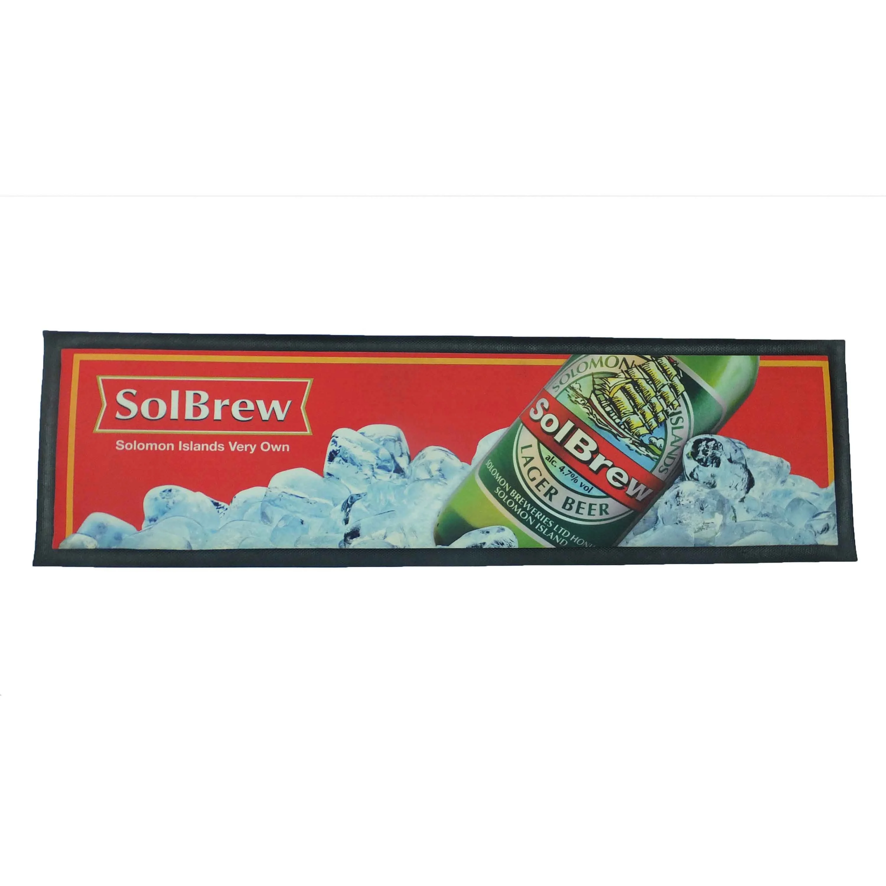 custom branded logo promotion printed rubber bar counter drinking mat bar mat gift beverage manufacture glass bar runner mat