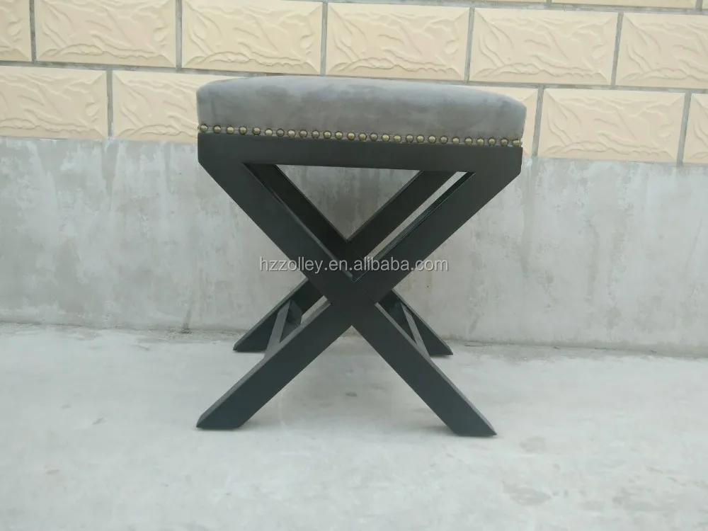 Luxury wholesale fabric stools cheap storage stool cheap wood stools