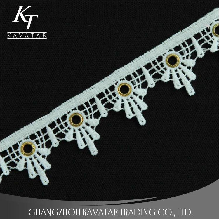 Fashion styles cotton lace trim cotton eyelet lace trim Eyelet belt
