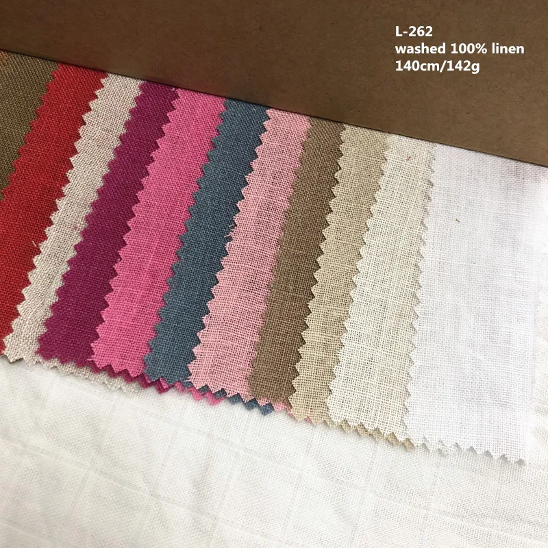 
Washed 100% Linen Fabric 142gsm In Stock ,Solid Color Linen Fabric For Men Shirt 