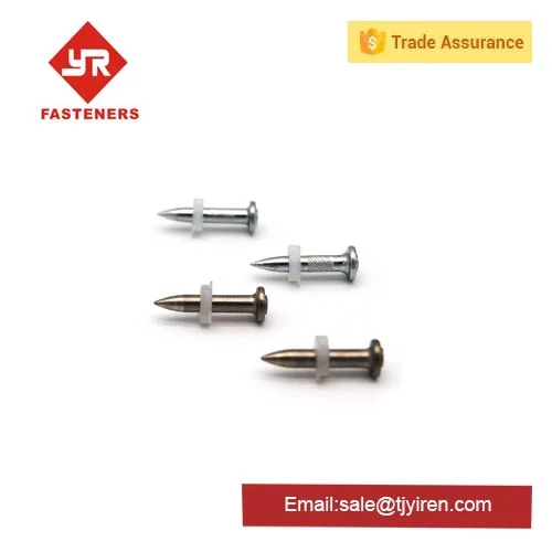 Системы крепления порошка YD, фиксирующий приводной штифт для бетона с пластиковой шайбой