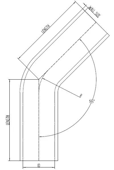 High Performance Automotive 45 Degree Elbow Silicone Rubber Hose