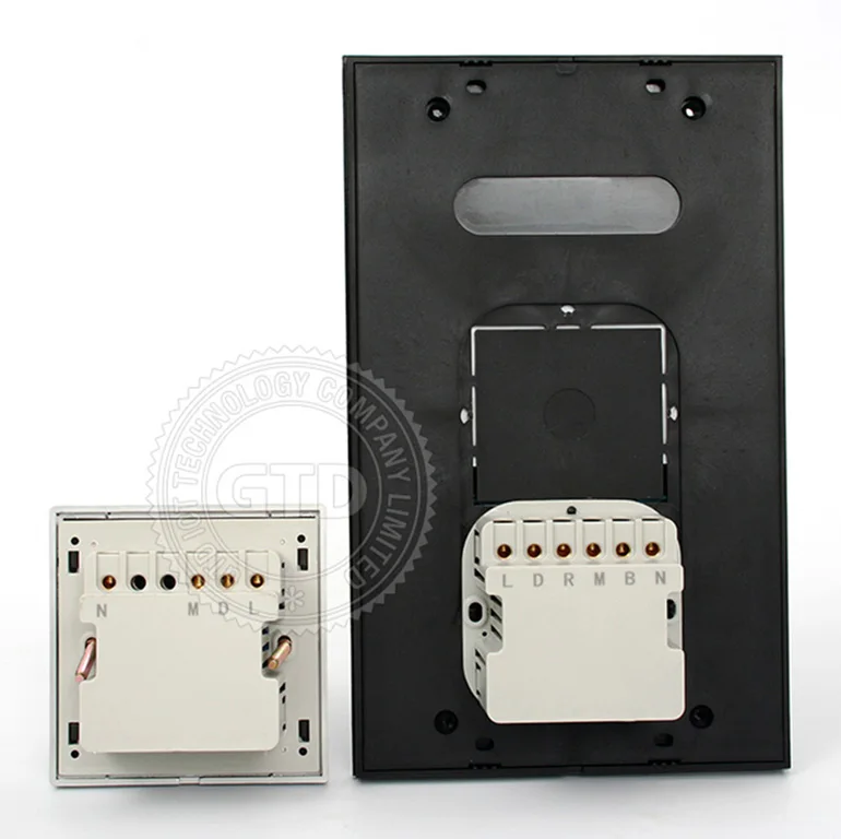 110V AC Black tempered Glass 433 wireless Touch Doorbell Plate System