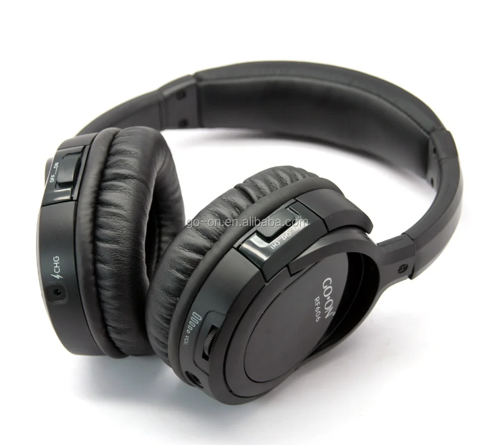 RF wireless headphones and transmitter for wireless tour guide system and silent disco