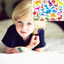 Cute Dinosaurs Child Temporary Flash Tattoo Body Art Sticker 17*10cm Waterproof Henna Tatoo EN71 Quality Product FREE SHIPPING