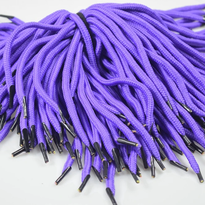 Double polyester braided colorful cotton paper bag rope handle