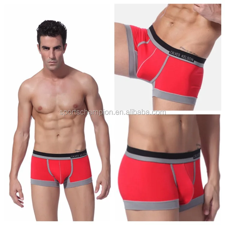 Custom 95% Cotton & 5% Elastan Boxer Mens Underwear Your Brand Open Flap Boxer Shorts