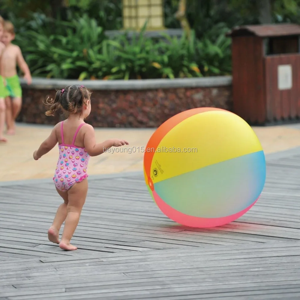 customize rainbow wholesale Inflatable Beach Ball with logo printing