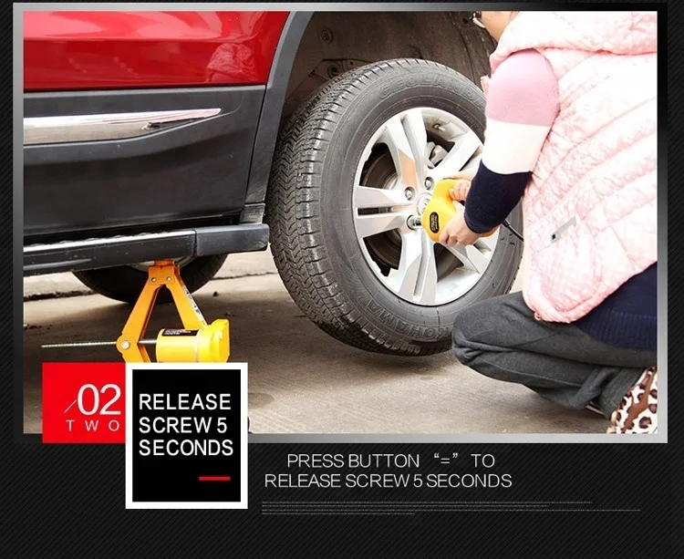 Factory Directly Provide Multifunctional Electric CE ISO DC12V Electric Impact Wrench and 3T Electric Car Jack for Quick Replace