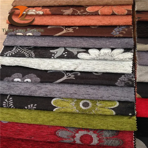 china manufacturer polyester jacquard woven chenille sofa fabric
