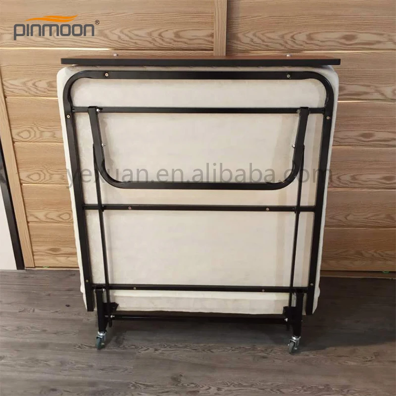 Высококачественная гостиничная подвижная односпальная складная металлическая кровать