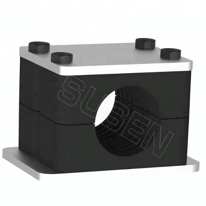 Stainless steel Heavy Duty Double Bolt hydraulic flexible Hose clamp