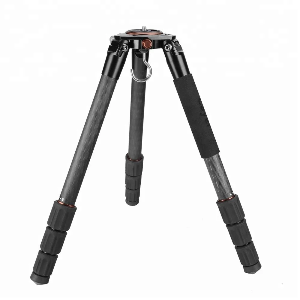 162cm Professional Heavy Duty Carbon Fiber Video Camera Tripod with 75mm Ball and Flat  Base Adapter