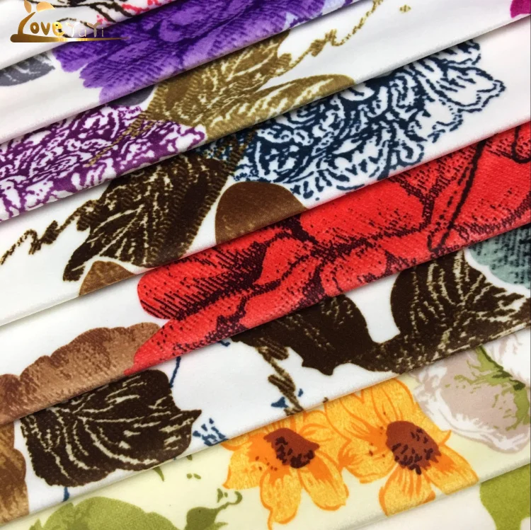 Wholesale Price Per Meter Digital Printing Holland Velvet Sofa Fabric