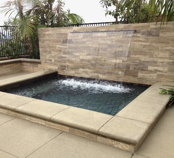 Stainless Steel Cascade Spillway Waterfall With RGB Led Artificial Small Garden Waterfalls