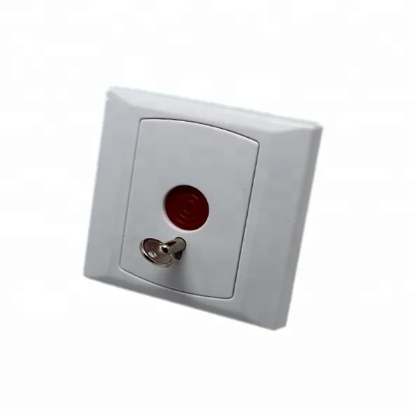 Key reset panic button home intruder alarm emergency push panic button for wired security alarm