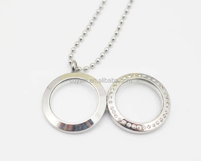fashion Trendy Christmas gift silver locket photo pendant with crystal for women