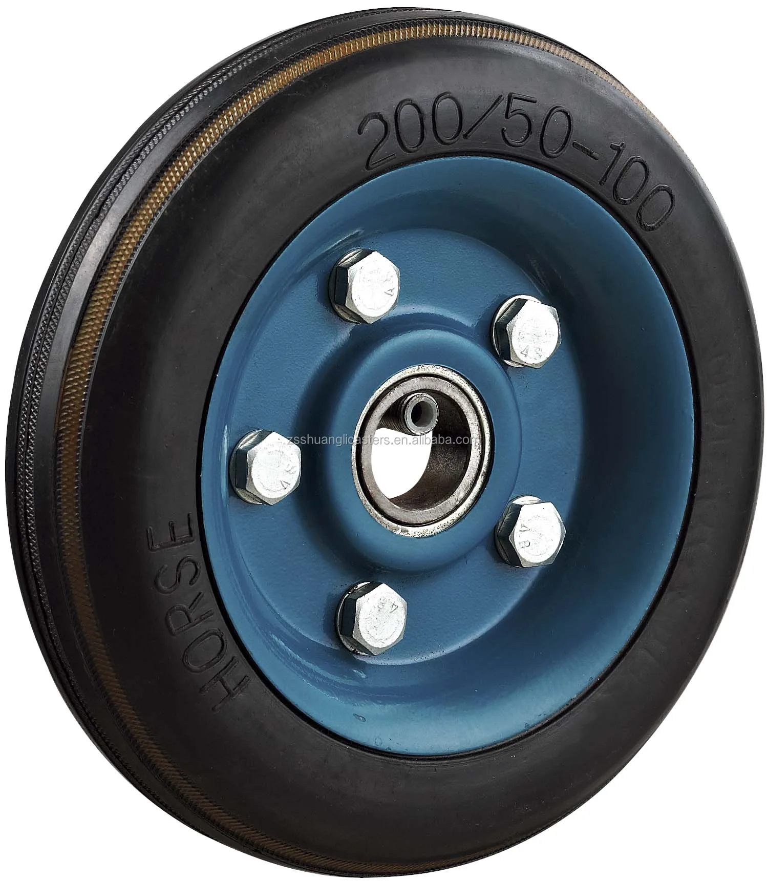8 inch Solid Rubber wheel for Lawn Mower carts