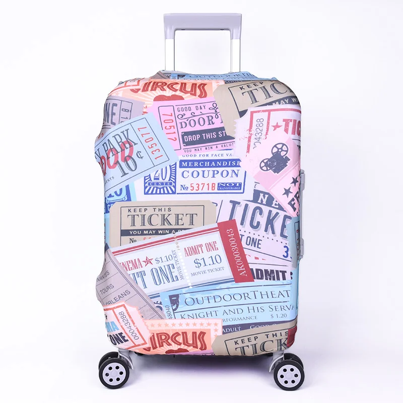 China Factory OEM Promotional Printed Spandex Luggage Cover Suitcase Protective Cover