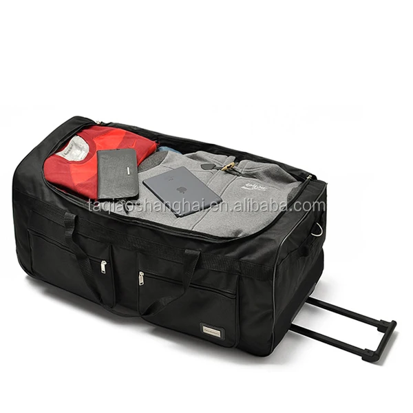 Cheap Large Size Soft Trolley Luggage With 3 Skating Wheel