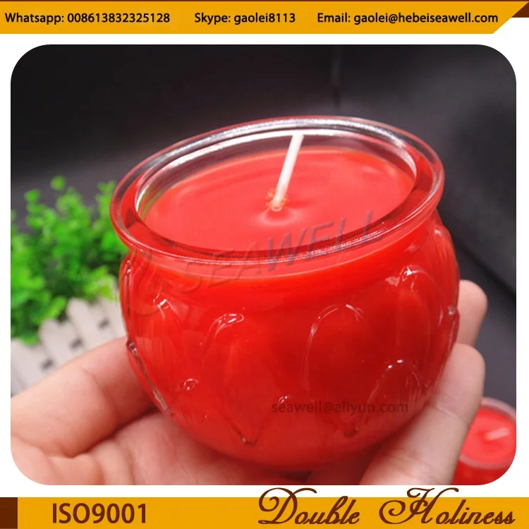 Religious temple votive buddhist lotus candle ghee butter candle lamp