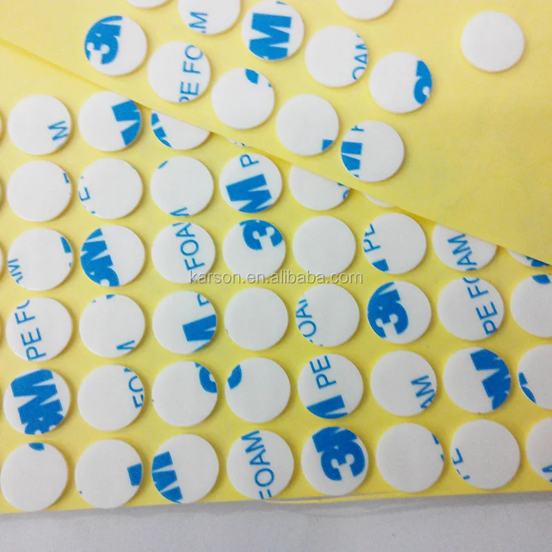 500pcs/lot ,30mm Round Adhesive Foam Tape 3M 1600T Double Faced Adhesive Tape