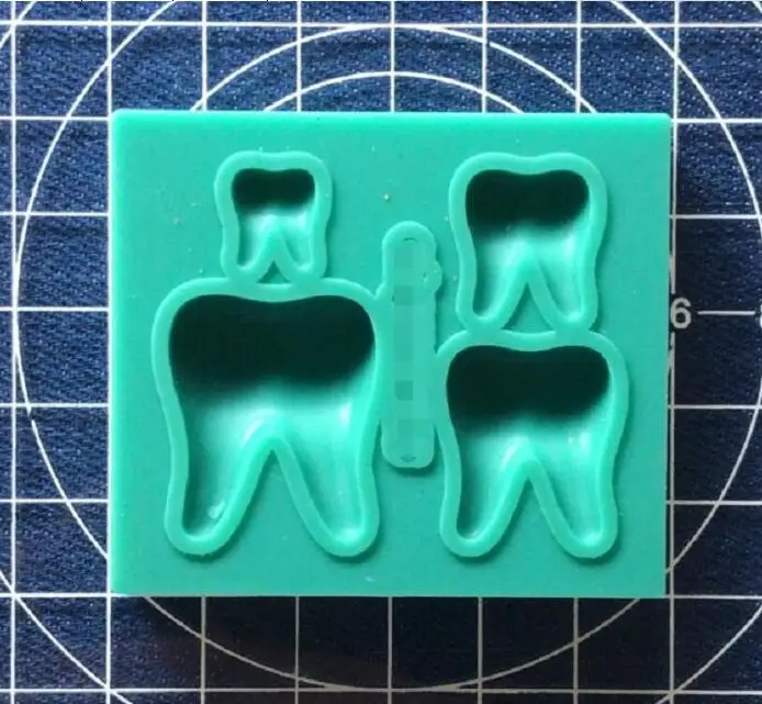Cake Tools tooth dental teeth silicone mold Decorating Cupcake topper chocolate Gumpaste fondant cake tool mould