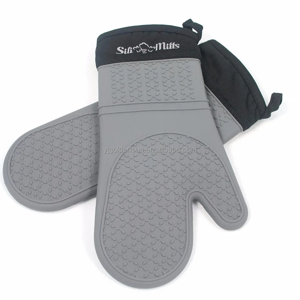Extra Long Professional Heat Resistant Silicone Oven Mitts