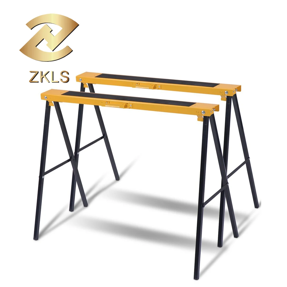 
Garden 2 PCS Mental Folding Trestle Sawhouse With Handle 