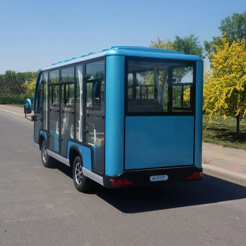 Battery 4 wheels electric vehicle buses with doors