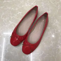 Office lady red ballet pointe outdoor pumps shoes for sale
