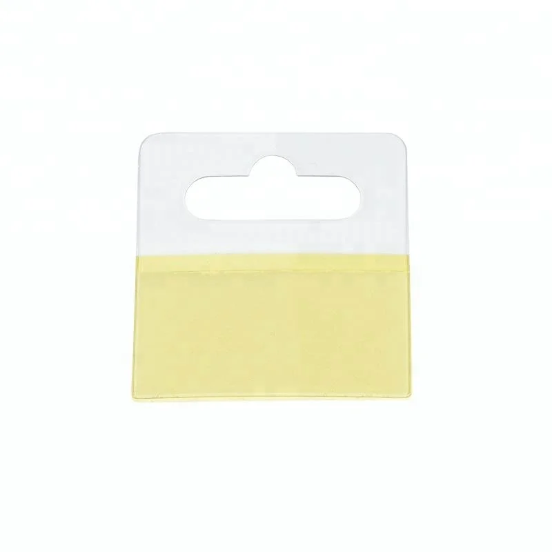 Customized Clear Plastic PVC Self Adhesive Stickers Hang Tab