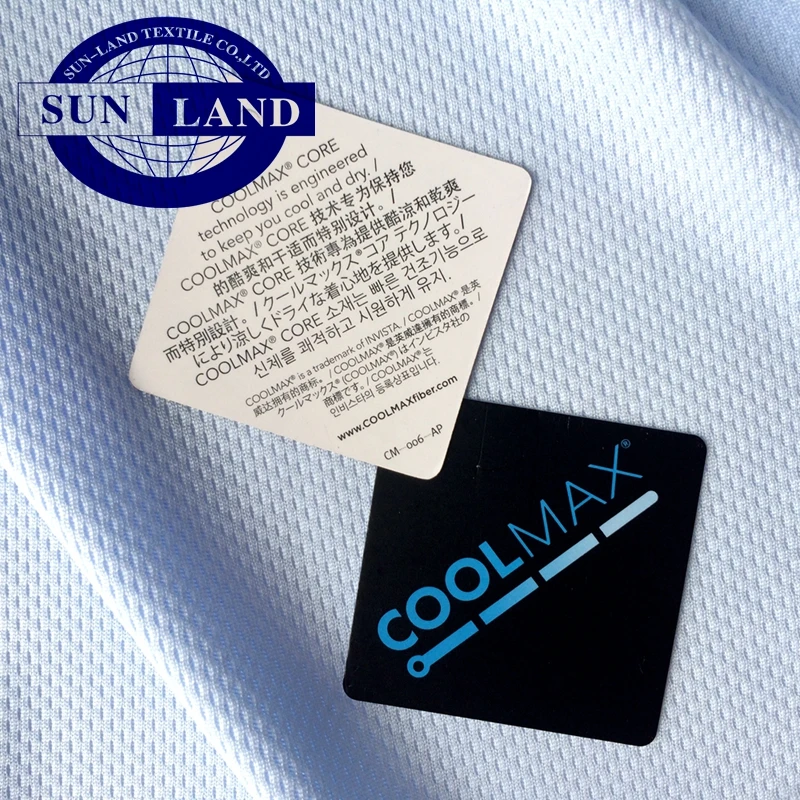 Китайская спортивная одежда Влагоотводящая сетчатая ткань Birdeye 40% Coolmax 60% полиэстер