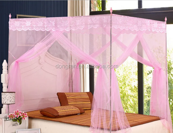 Custom Palace-style Lacework Rectangular Fold Mosquito Net