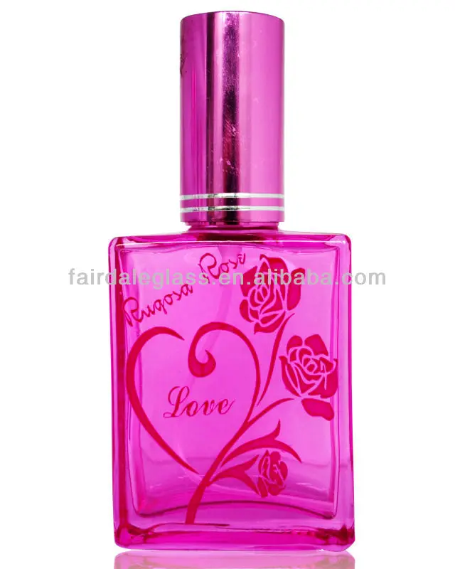 Красный флакон для духов с винтовым горлышком, 50 мл