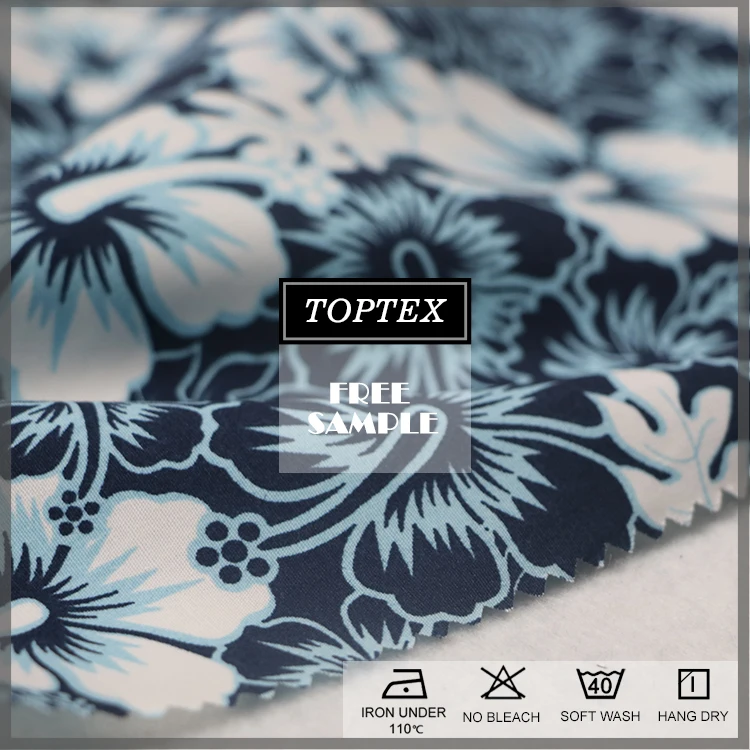 Rhododendron pattern rotary screen print poplin calico fabric made in China