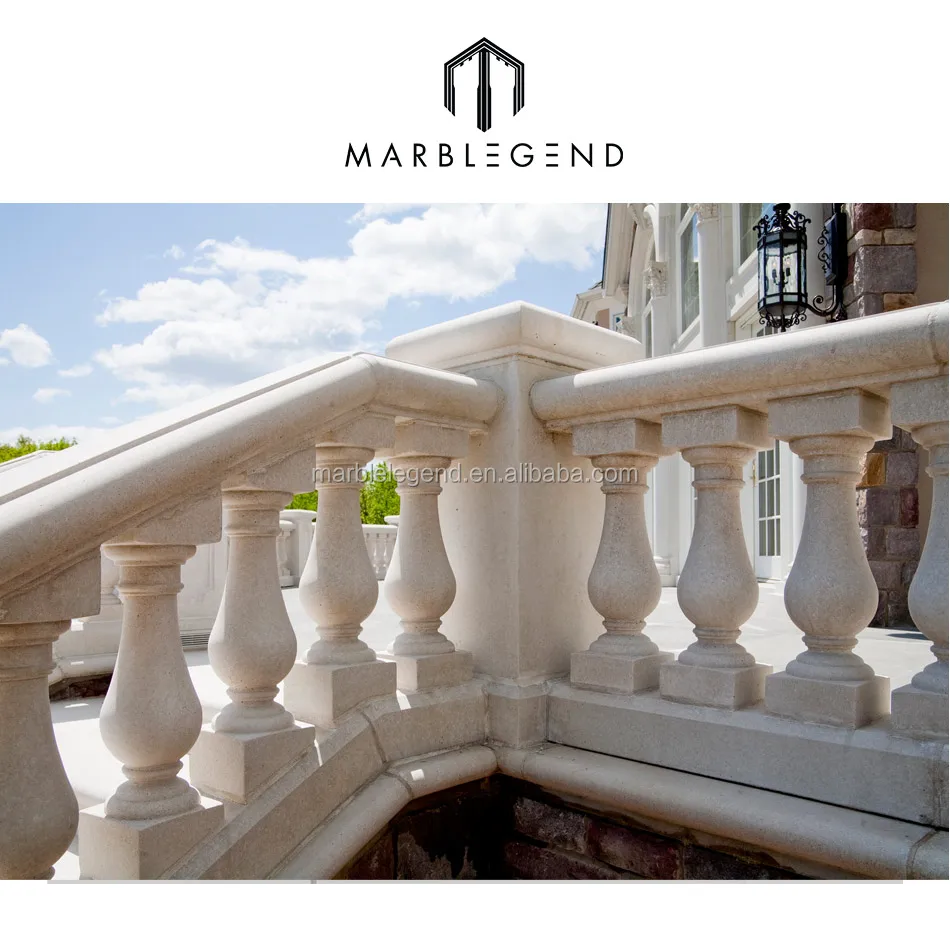 villa marble stone porch balcony railing designs