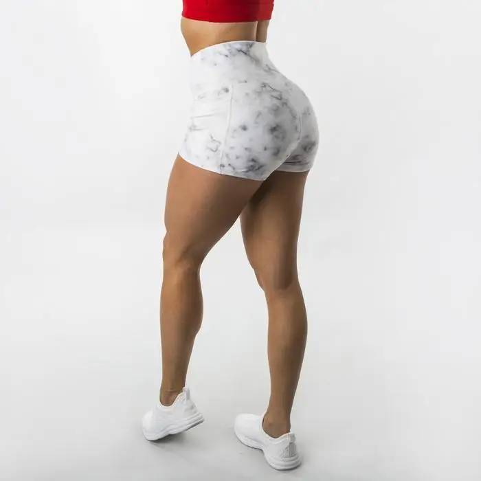 Best Quality 4 Way Stretch Jog Sports Shorts With Pockets Striped Support Shorts Tights